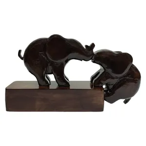 مجسمه چوبی طرح فیل مدل 4018