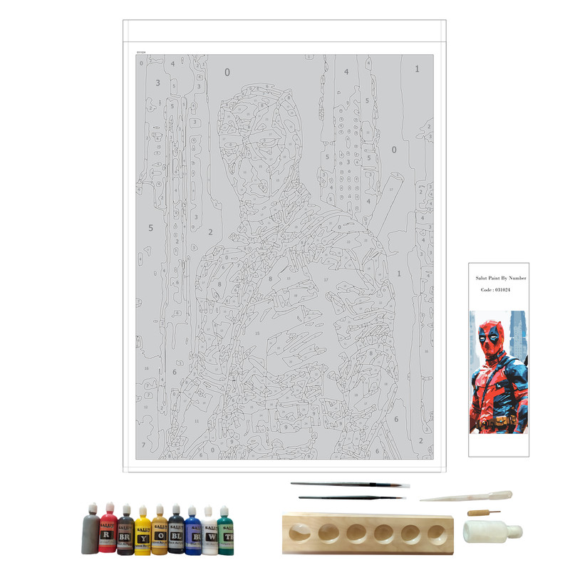 بسته رنگ آمیزی سالوت مدل آکرولیک کد 031024 مجموعه 18 عددی