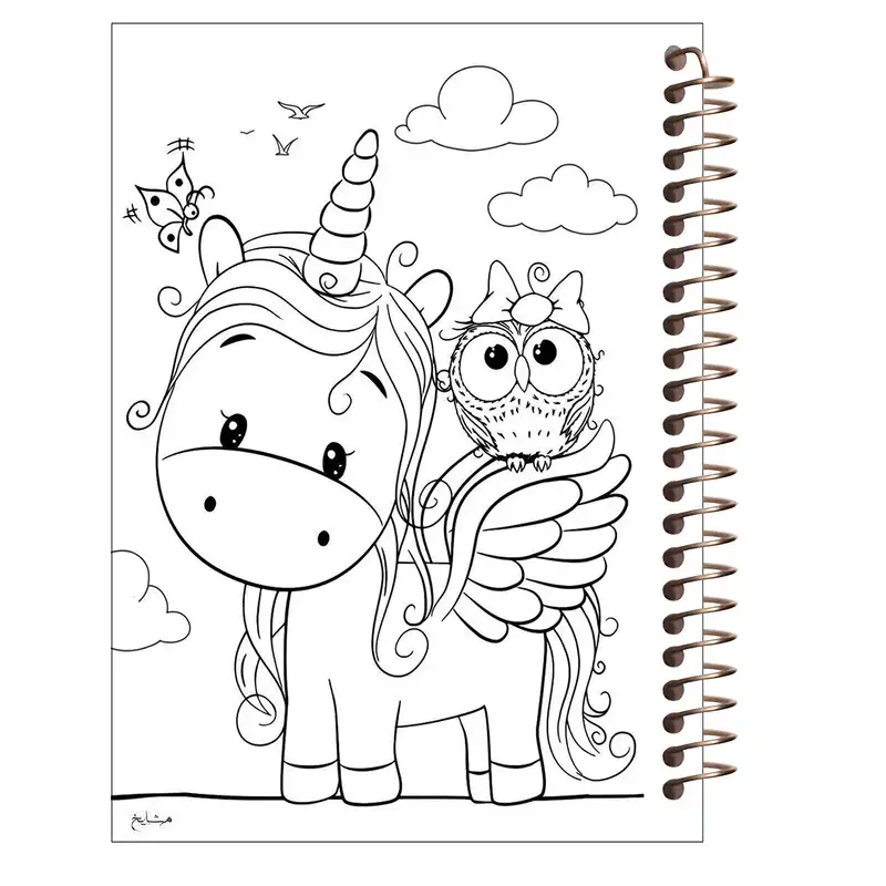 دفتر رنگ آمیزی مشایخ طرح یونیکورن کد R2