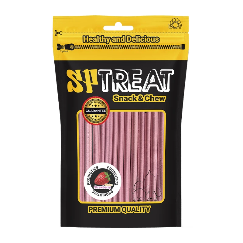 تشویقی سگ اس پی مدل D203 مرغ و توت فرنگی پروبیوتیک وزن 160 گرم