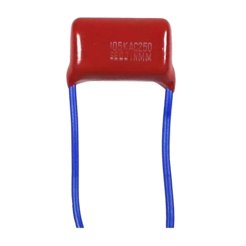 خازن پلی استر 2.2 میکرو فاراد 100v مدل 2.2mf_j بسته 10 عددی 