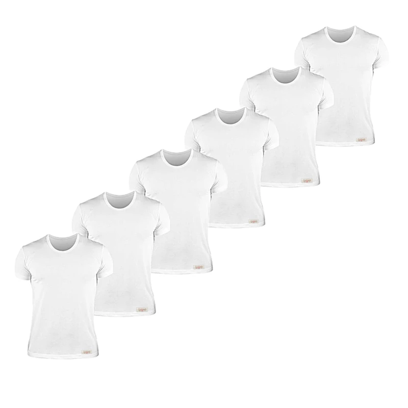 زیرپوش آستین دار مردانه پنبینه مدل نخ پنبه خالص صادراتی مجموعه 6 عددی