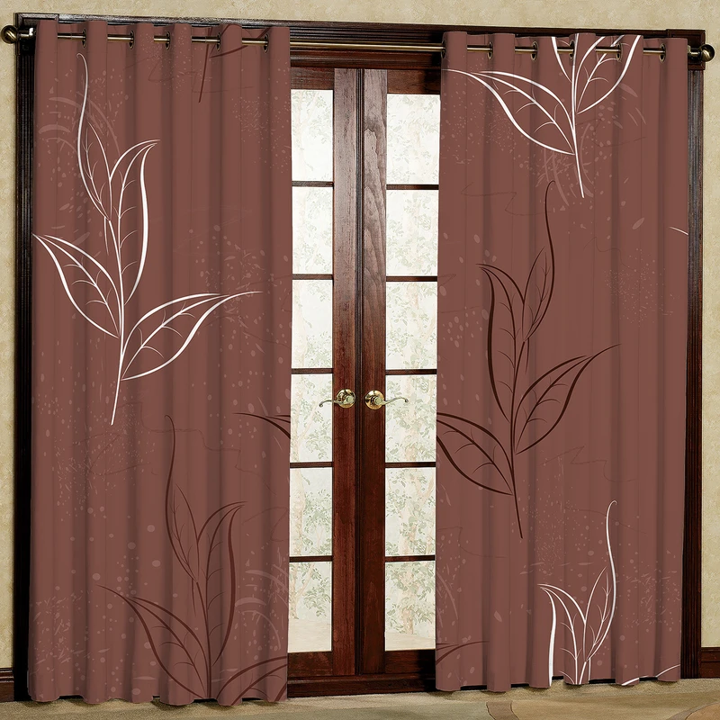 پرده مدل برگ مخمل پانچی کد 2106 سایز 200x140 سانتی متر