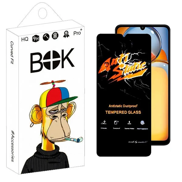 محافظ صفحه نمایش بوک مدل Carbon Antistatic مناسب برای گوشی موبایل شیائومی Redmi 13C 5G / Poco C65 / سامسونگ Galaxy A05