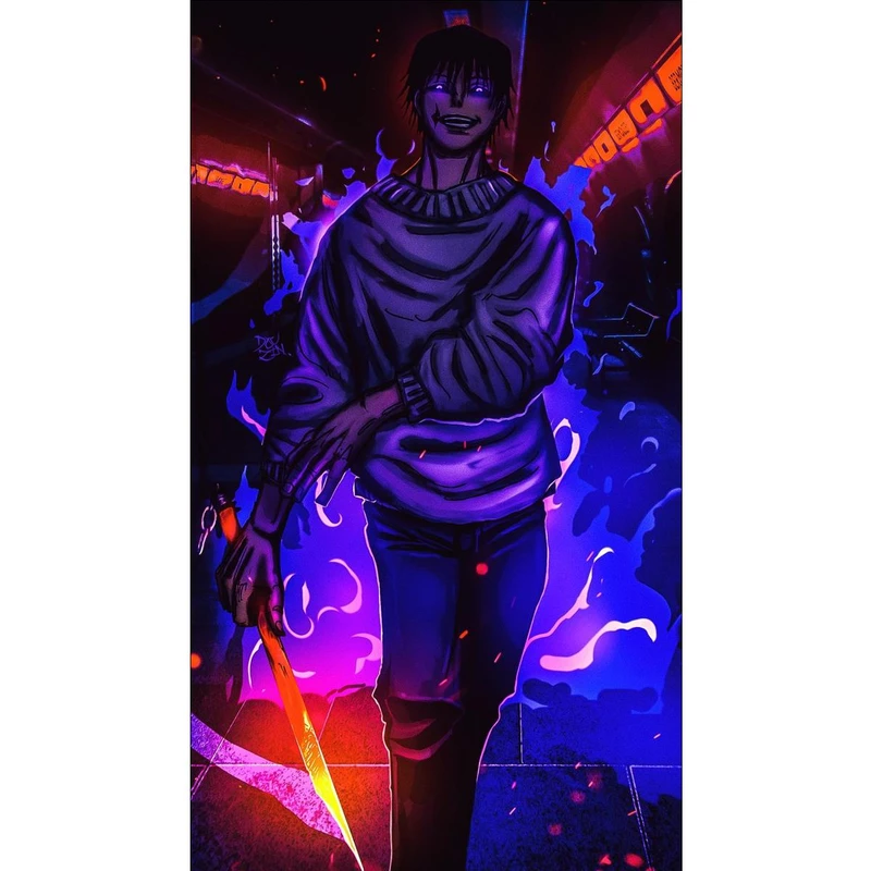 پوستر بوم استیکر طرح انیمه Jujutsu Kaisen مدل Zenin Toji کد P84