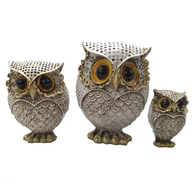 مجسمه طرح جغد کد 037 مجموعه 3 عددی