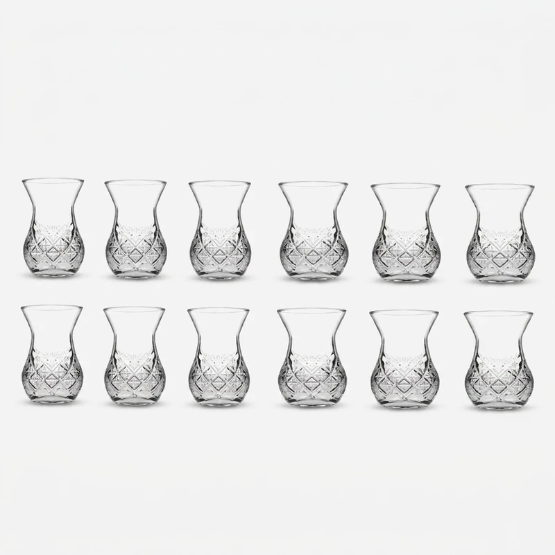 استکان پاشاباغچه مدل تایملس کد 42881 بسته 12 عددی