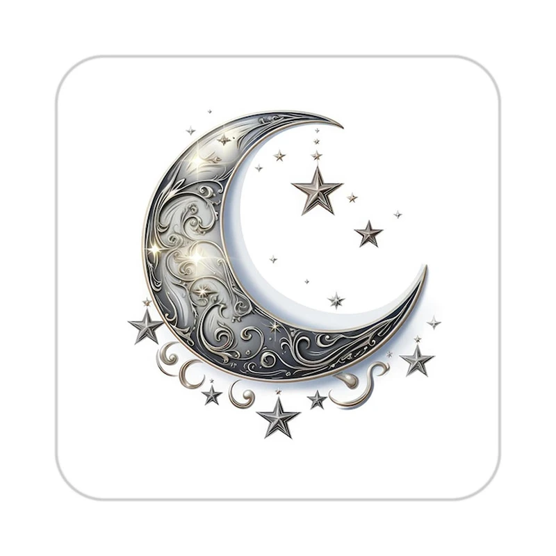 زیر لیوانی کاکتی طرح ماه و ستاره مدل mp52772