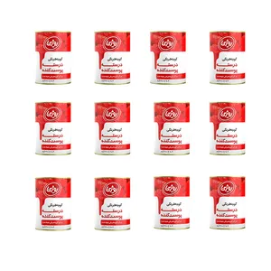 کنسرو گوجه فرنگی پوست کنده روژین- 380 گرم  بسته 12 عددی