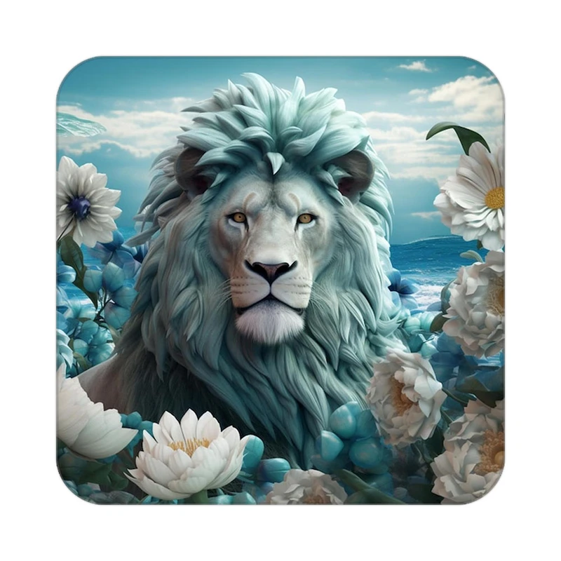 زیر لیوانی کاکتی طرح شیر مدل mp24252