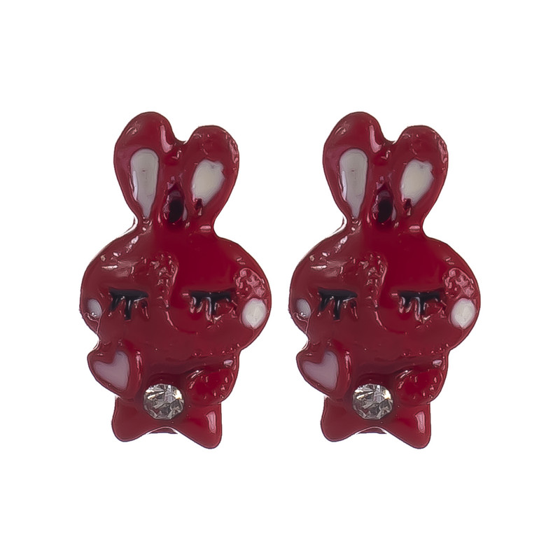 گوشواره دخترانه مدل خرگوش و انگری بردز مجموعه 2 عددی