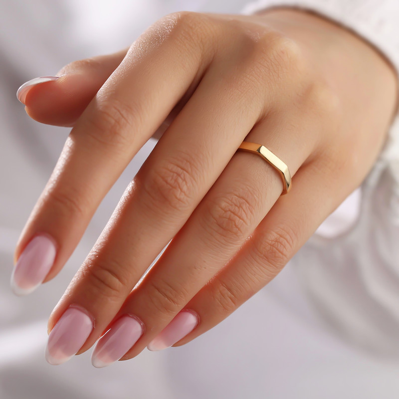 انگشتر طلا 18 عیار زنانه پرسته مدل wr747