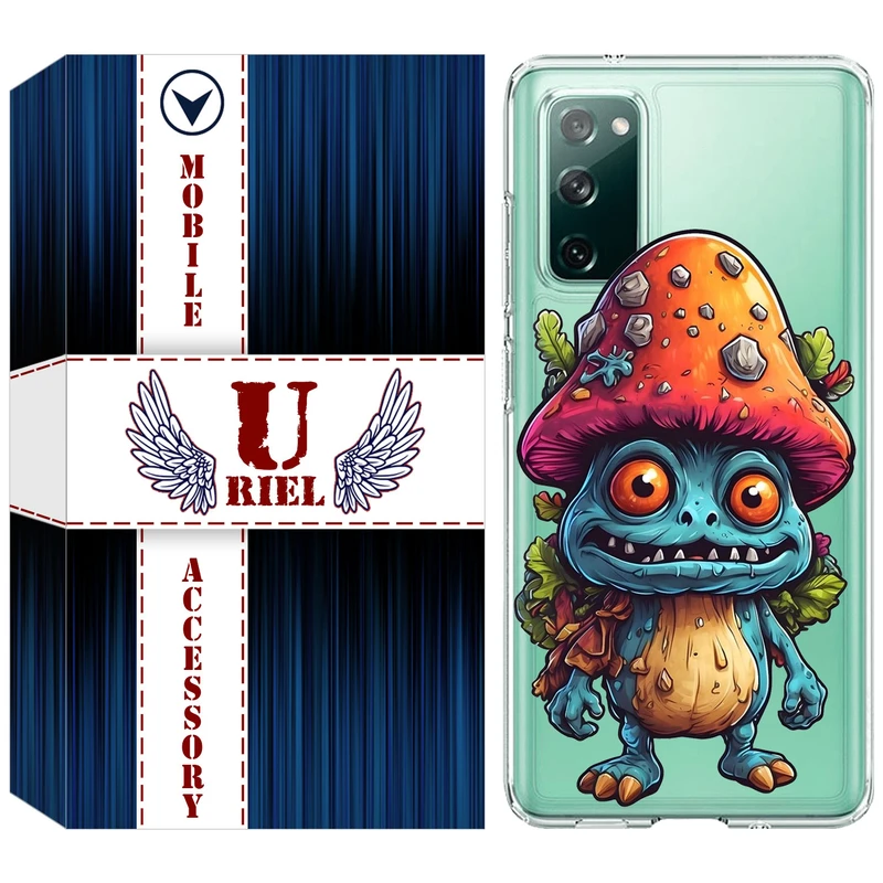 کاور یوریل قاب مدل Clear کد 47 طرح قارچ مناسب برای گوشی موبایل سامسونگ Galaxy S20 FE