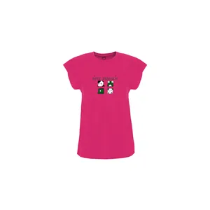 تی شرت آستین کوتاه زنانه بنیس مدل تینا رنگ سرخابی