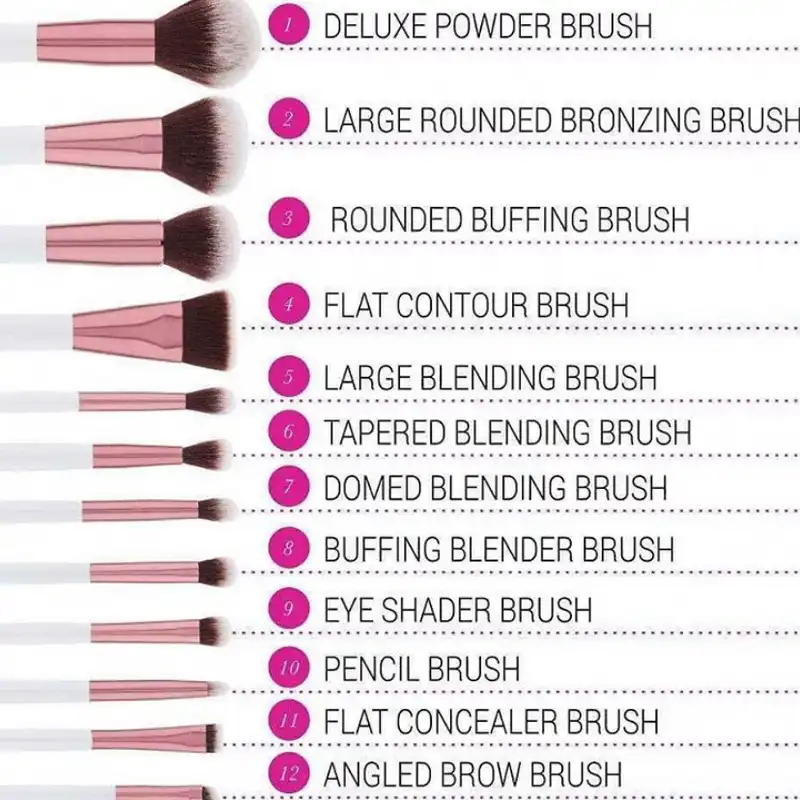 ست برس آرایشی بی اچ کازماتیکس کد 003 مجموعه 12 عددی