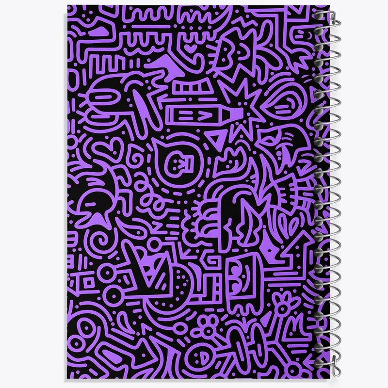 دفتر ژورنال نویسی 50 برگ خندالو مدل نقطه ای طرح Doodle Art کد N4044