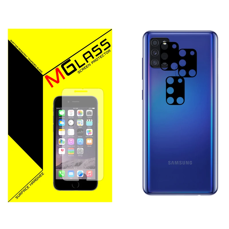 محافظ لنز فلزی دوربین ام گلس مدل MGL-03 مناسب برای گوشی موبایل سامسونگ GALAXY A21S بسته سه عددی