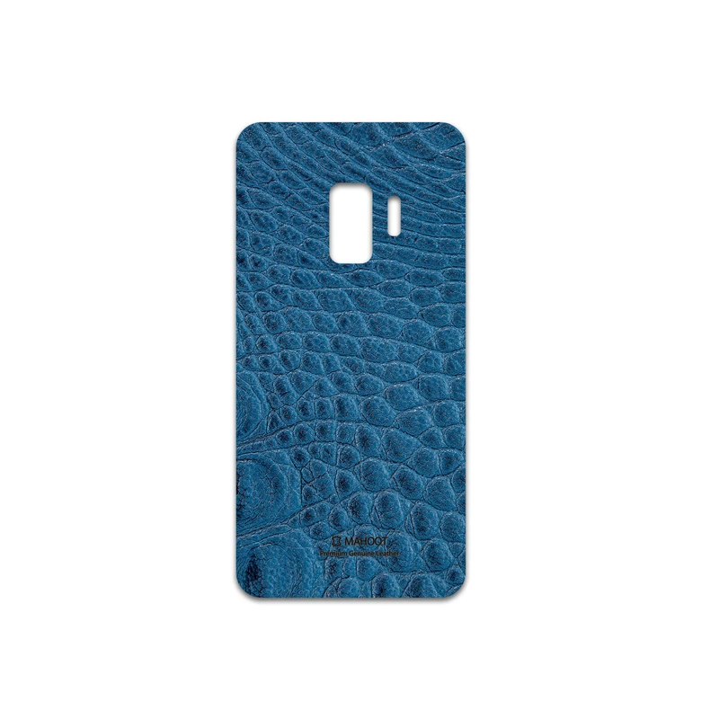 برچسب پوششی ماهوت مدل Blue-Crocodile-Leather مناسب برای گوشی موبایل سامسونگ Galaxy S9