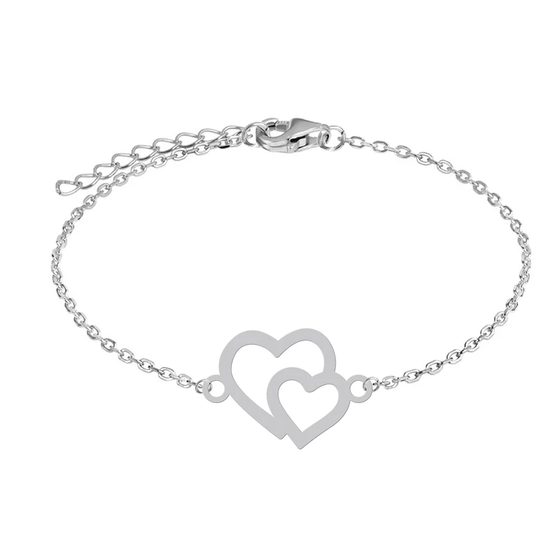 دستبند زنجیری زنانه هایکا مدل قلب کد z.dh102