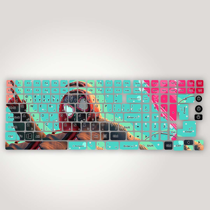 برچسب حروف فارسی کیبورد مدل miles spiderman کد K-348 
