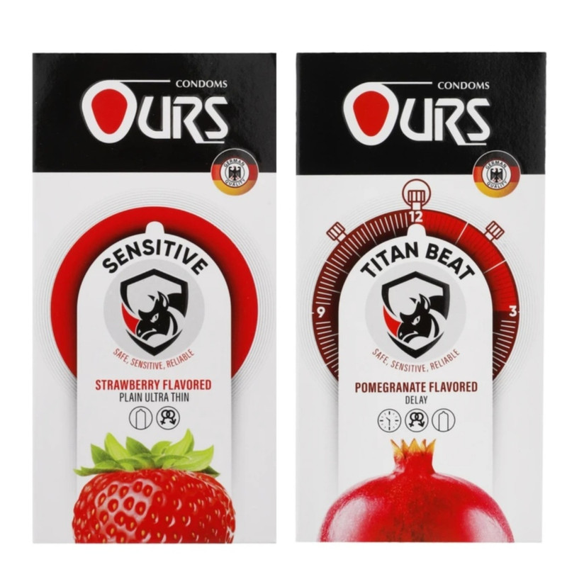 کاندوم تاخیری اورز مدل TITAN BEAT بسته 12 عددی به همراه کاندوم ساده اورز مدل SENSETIVE بسته 12 عددی