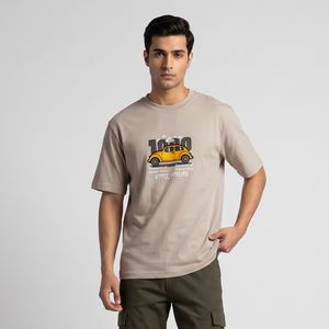 تی شرت مردانه آستین کوتاه یقه گرد وان بای وان مدل CAR 1000
