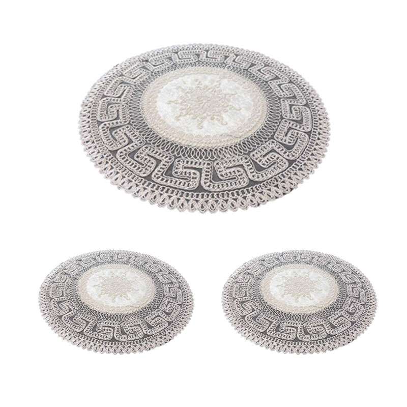 ست رومیزی سه تکه مدل قیطان دوزی طرح ورسیج