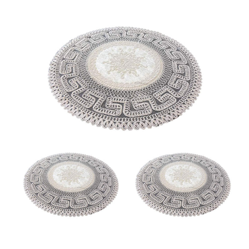 ست رومیزی سه تکه مدل قیطان دوزی طرح ورسیج