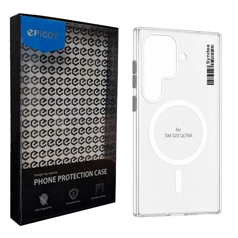 کاور اپیکوی مدل Syndee Transparent Magsafe مناسب برای گوشی موبایل سامسونگ Galaxy S23 Ultra