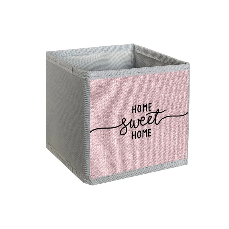 نظم دهنده مدل لوازم آرایشی طرح لینن HOME SWEET HOME کد MU1 بسته 4 عددی