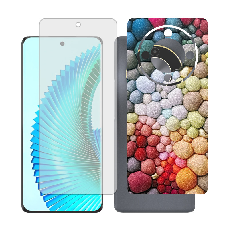 محافظ صفحه نمایش شفاف گلس مدل Together مناسب برای گوشی موبایل آنر X9b به همراه برچسب پوششی پشت گوشی