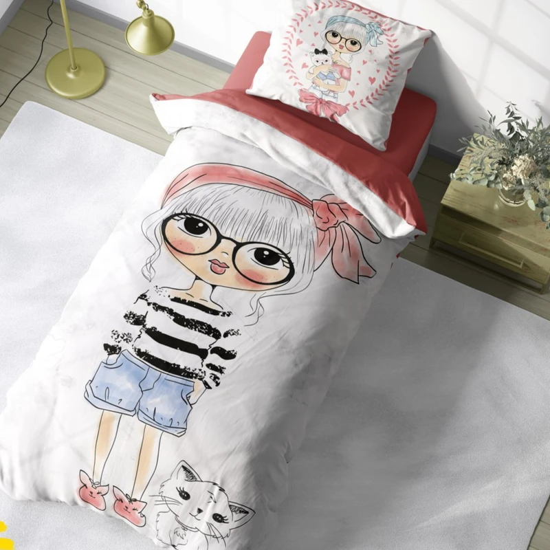 سرویس خواب یک نفره 4 تکه مدل دخترانه کد ۲۱۱۶