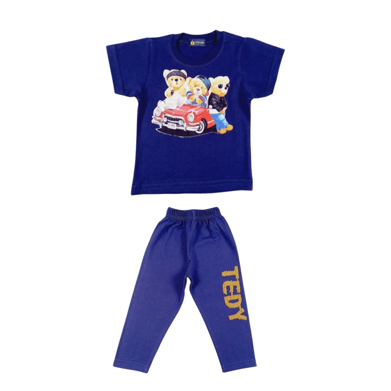 ست تی شرت آستین کوتاه و شلوار پسرانه مدل 601010TS3