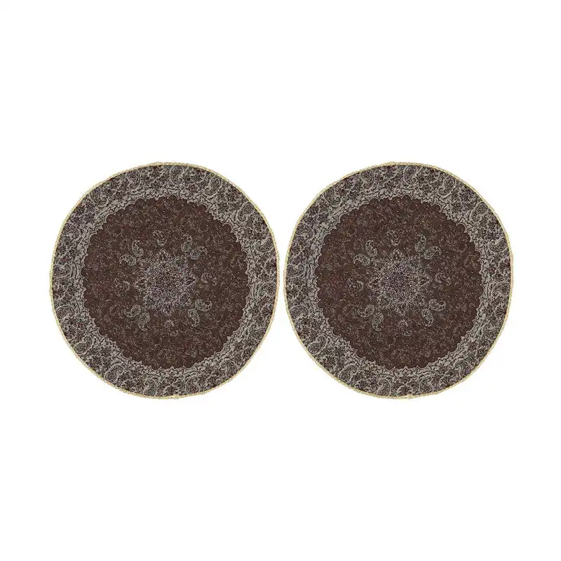 رومیزی ترمه مدل یلدا کد GBRW26 بسته 2 عددی