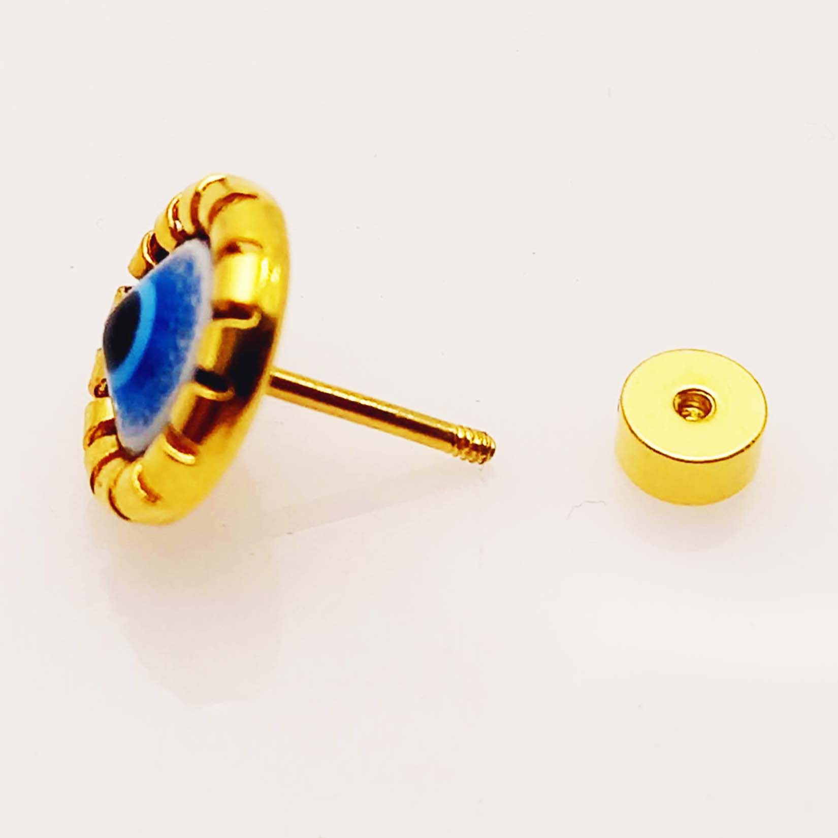 گوشواره زنانه طرح چشم زخم مدل اکلیلی کد 772GUZ گوشواره زنانه طرح چشم زخم مدل اکلیلی کد 772GUZ