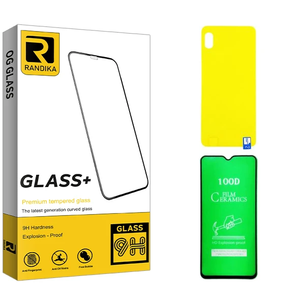 محافظ صفحه نمایش راندیکا مدل Rka  مناسب برای گوشی موبایل سامسونگ Galaxy A10  به همراه محافظ پشت گوشی