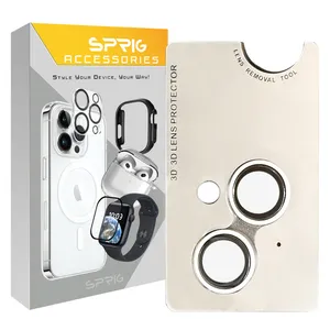 محافظ لنز دوربین اسپریگ مدل Ring Metal Luxury مناسب برای گوشی موبایل اپل Iphone 13 / 13 mini