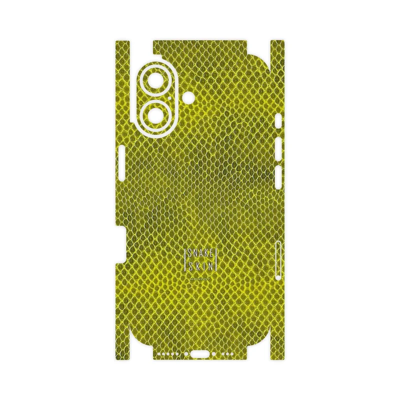 برچسب پوششی ماهوت مدل Yellow Snake Skin-FullSkin مناسب برای گوشی موبایل اپل iPhone 16