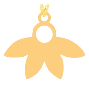 آویز گردنبند طلا 18 عیار زنانه کرابو مدل گل Kr31551