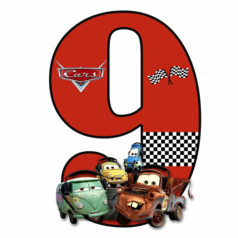 استند رومیزی تولد مدل عدد 9 طرح مک کویین کد 809