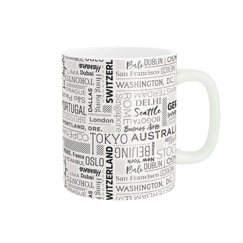 ماگ مدل طراحی اسم شهرها کد 1027