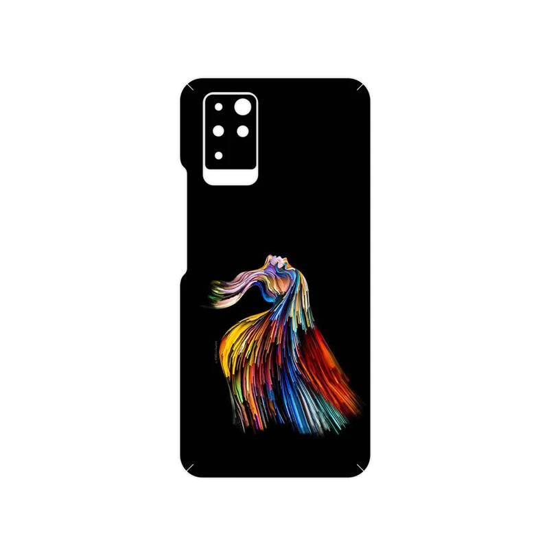 برچسب پوششی ماهوت مدل Rainbow Hair Digital Art مناسب برای گوشی موبایل اینفینیکس Note 10