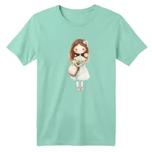 تی شرت آستین کوتاه بچگانه مدل دخترک کد 12