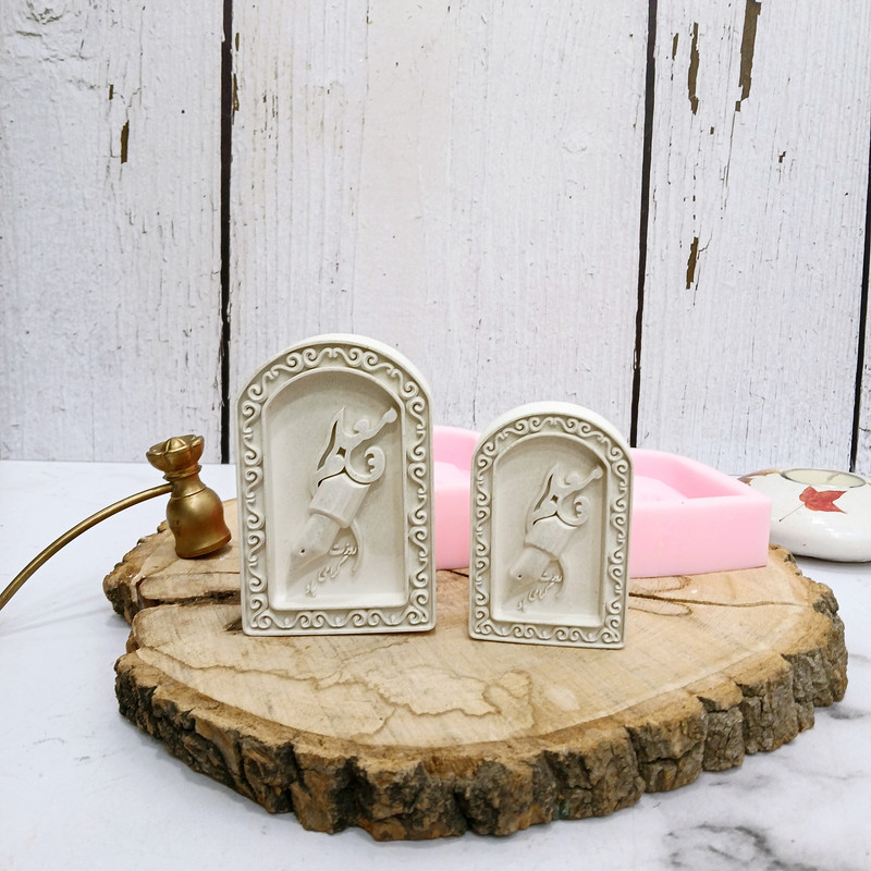 قالب شمع مدل طاق طرح معلم بسته 2 عددی