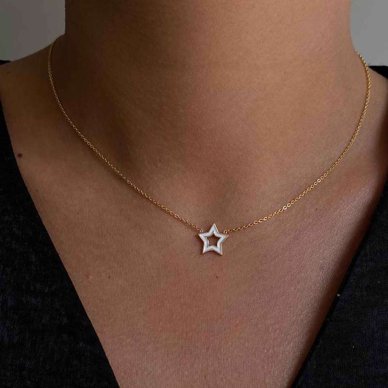 گردنبند طلا 18 عیار دخترانه پرسته مدل WN848 گردنبند طلا 18 عیار دخترانه پرسته مدل WN848