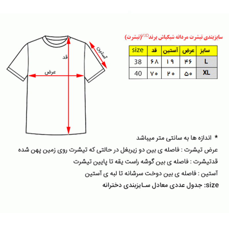 تیشرت آستین کوتاه مردانه مدل SCV3-LB