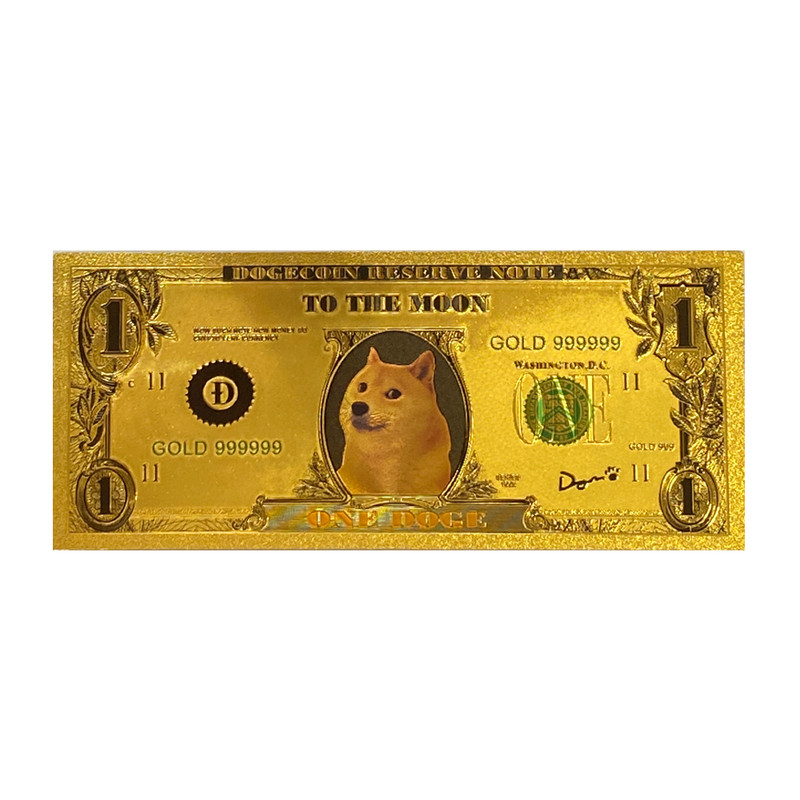 اسکناس تزیینی طرح دوج کوین مدل DogeCoin