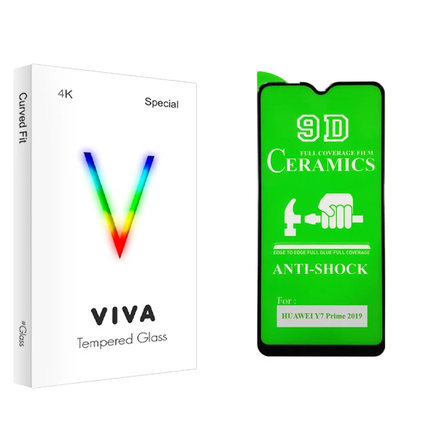 محافظ صفحه نمایش 9D ویوا مدل 4K مناسب برای گوشی موبایل هوآوی Y7 Prime 2019