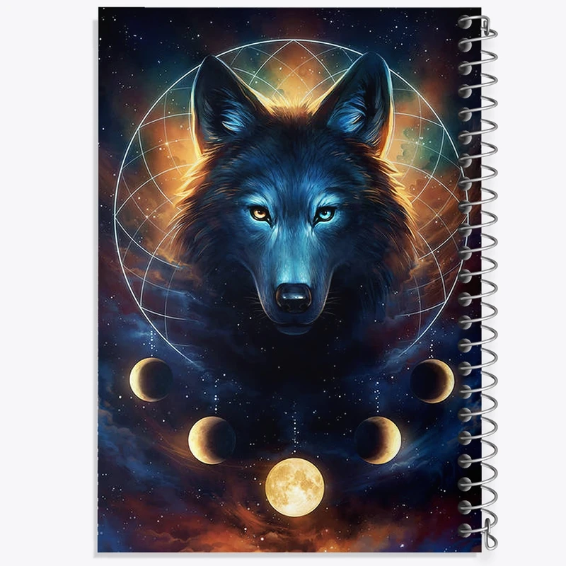 دفتر لیست خرید 50 برگ خندالو طرح گرگ و ماه کد F2084