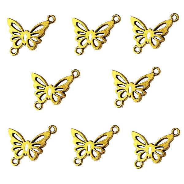 آویز دستبند طرح پروانه کد 294 بسته 8 عددی